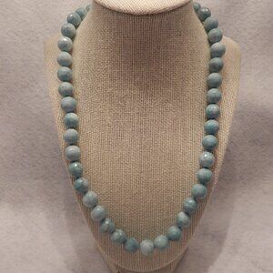 Blue Stone Bead Necklace